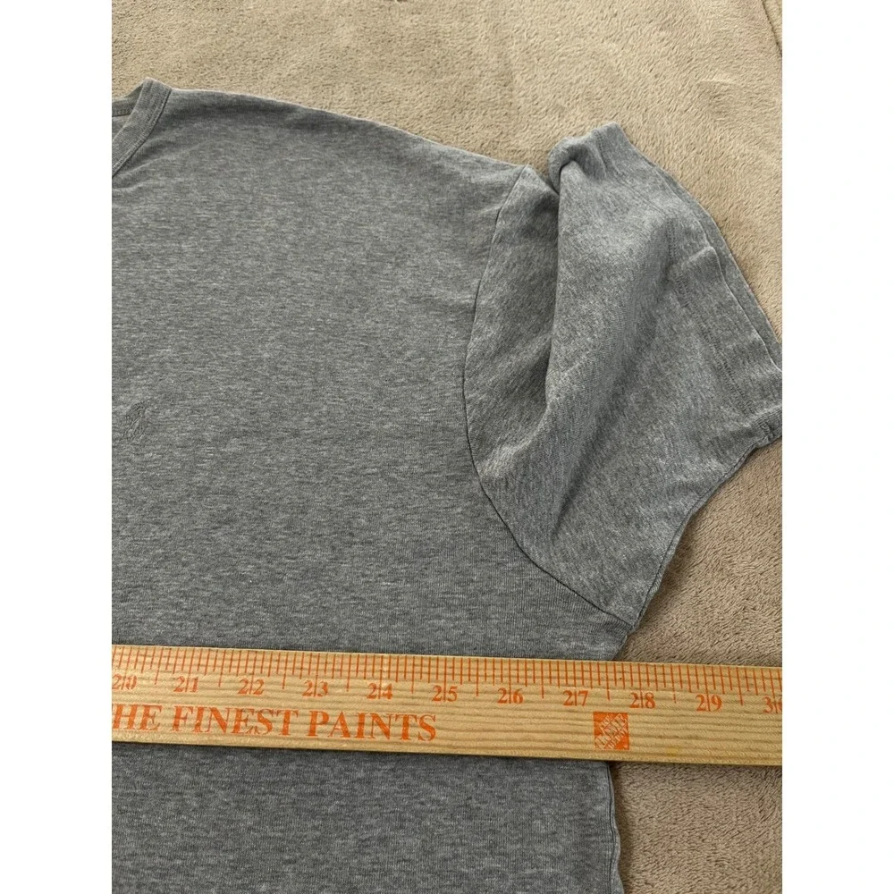 Polo Ralph Lauren Mens V-Neck T-Shirt 2X Big & Tall Gray Cotton Pony Logo